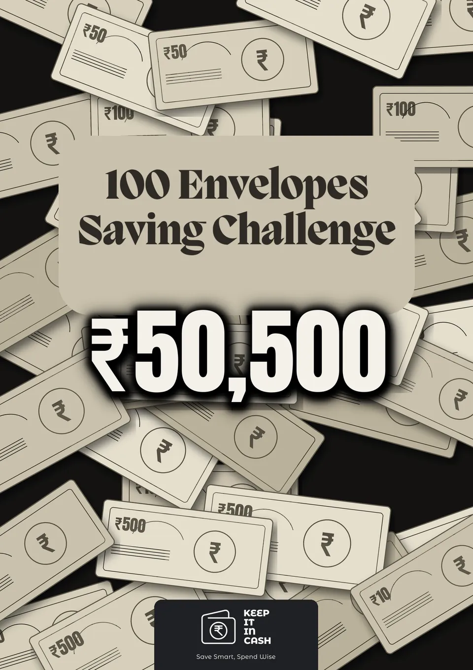 100 Envelopes Saving Challenge cover design